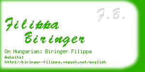 filippa biringer business card